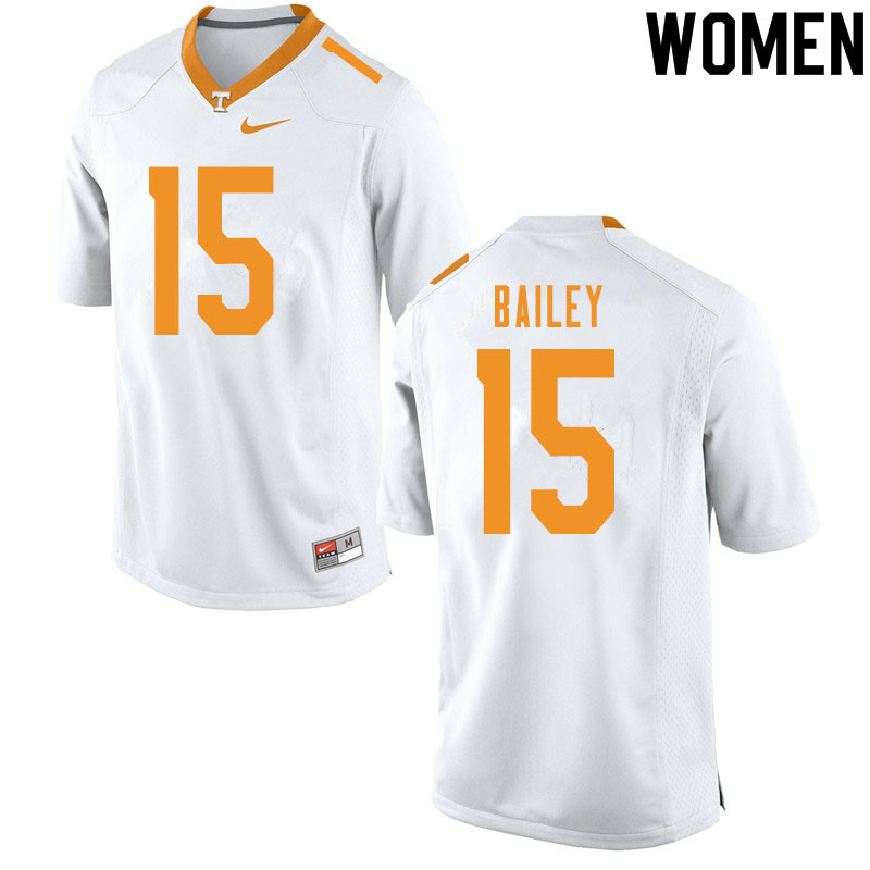 Women #15 Harrison Bailey Tennessee Volunteers College Football Jerseys Sale-White
